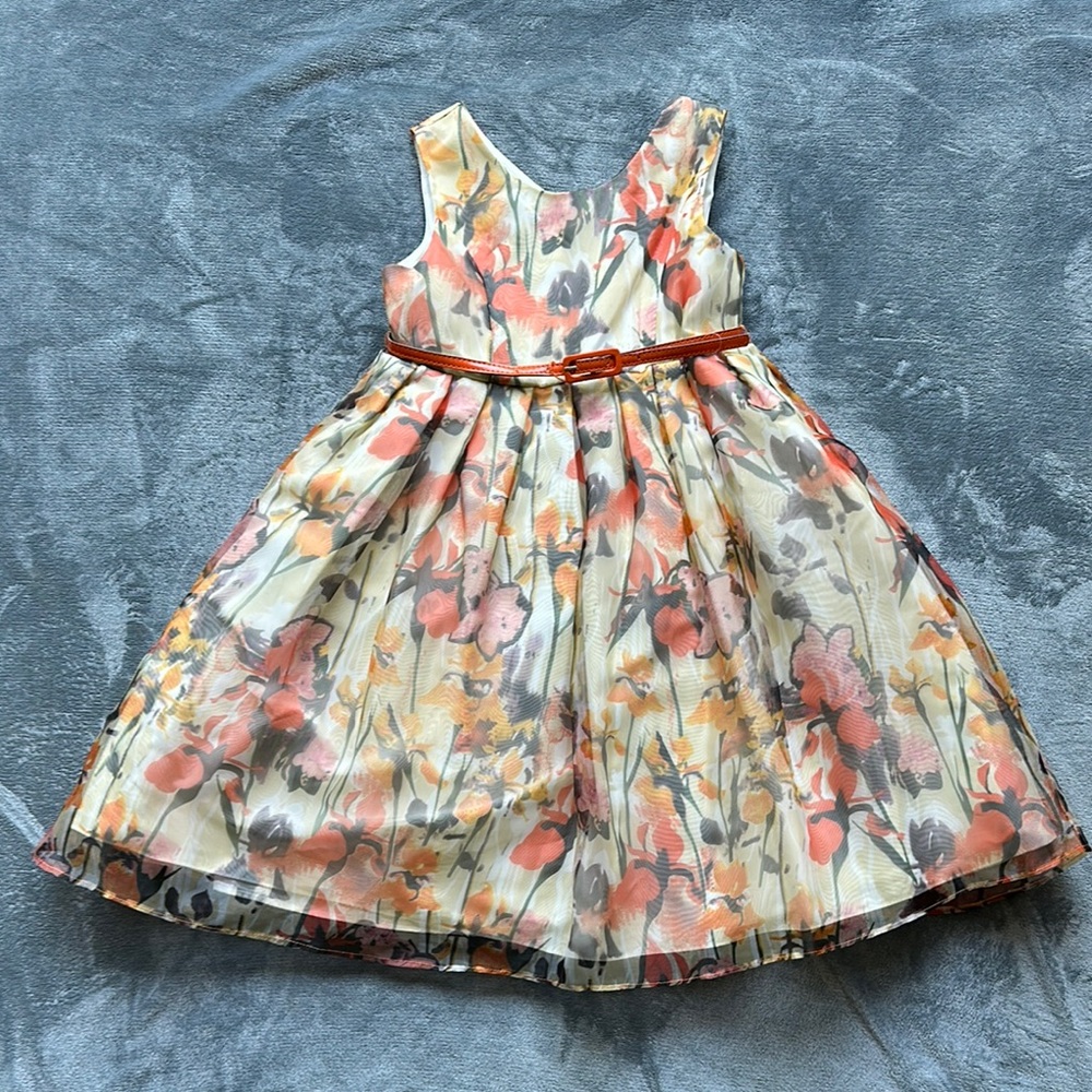Pippa & Julie Multicolor Floral Dress with Belt